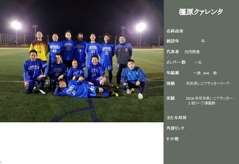 Middles League Team Nara Senior Football Federation